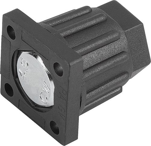 Produktbild Gerätefuß höhenverstellbar D1=30 H=35-50 Thermoplast, Komp:Stahl - K0433.3004 - direkt bei HUG Technik ✓