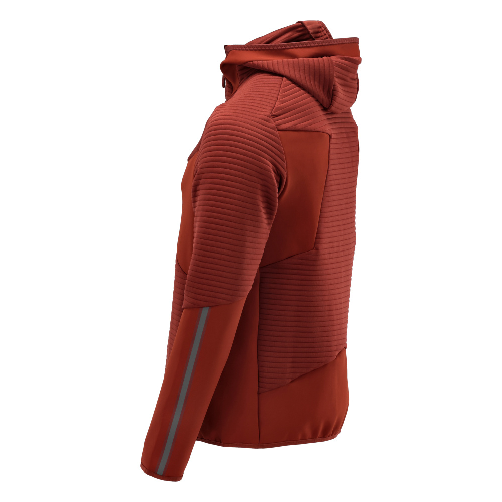 MASCOT® CUSTOMIZED Fleece Kapuzensweatshirt mit Reißverschluss  Gr. 2XL, herbstrot - bei HUG Technik ✭