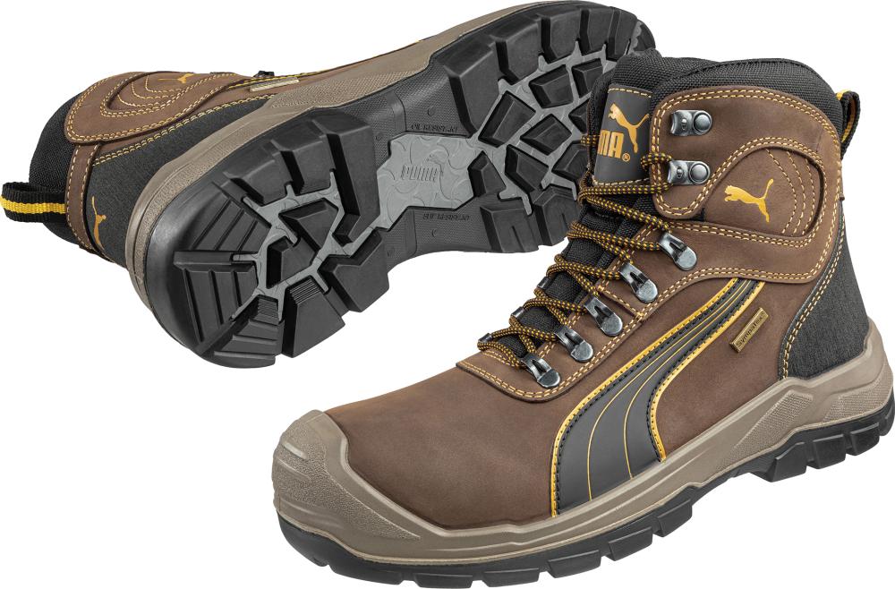 Puma® Sicherheitsschnürstiefel »Sierra Nevada Mid 640200«, S3, braun-grau - gibt’s bei ☆ HUG Technik ✓