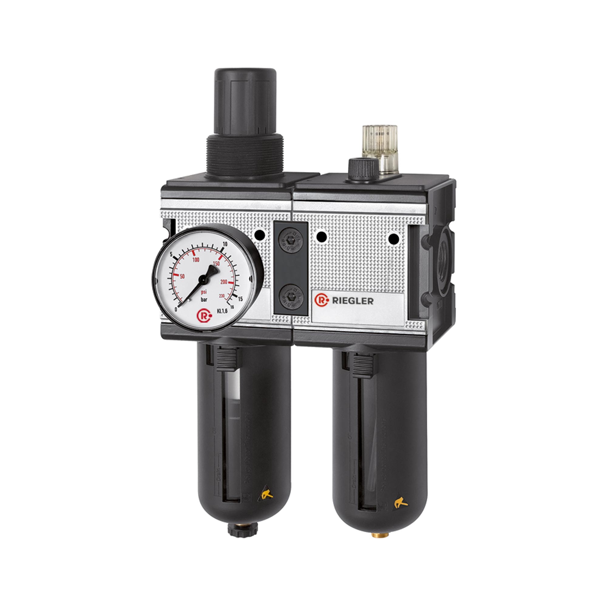 Wartungseinheit 2-tlg. »multifix«, PC-Behälter, Schutzkorb, BG4, G3/4 - erhältlich bei ✌ HUG Technik ✓