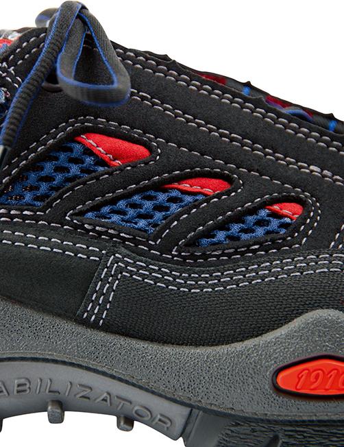 JALAS® Sicherheitshalbschuh 3700R Respiro, S2, SRB, schwarz-rot-blau - bei HUG Technik ☆