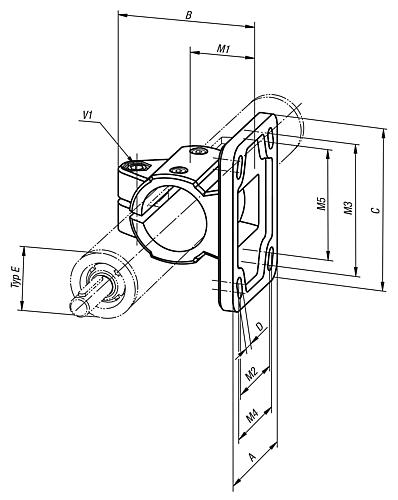 Rohrverbinder mit Flansch, Form:A Aluminium, Komp:Stahl, Typ=18 - K0498.18 - bekommst Du bei HUG Technik ♡