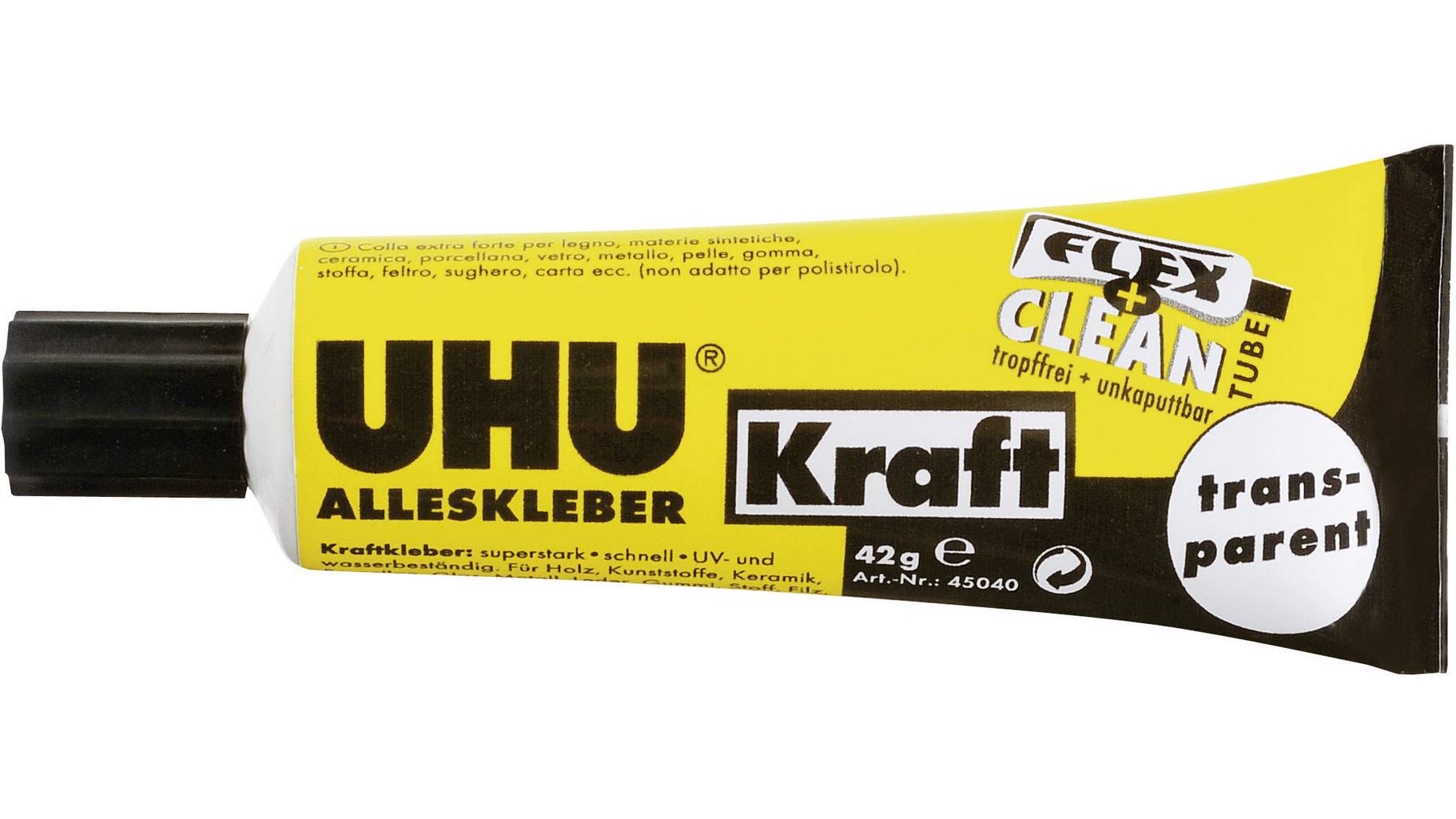 UHU® ALLESKLEBER Kraft FLEX + CLEAN Tube 42 g - erhältlich bei ✭ HUG Technik ✓