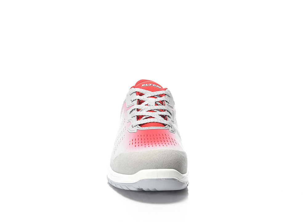 ELTEN® Sicherheitshalbschuh LUAN grey-red Low ESD S1PS - vorne