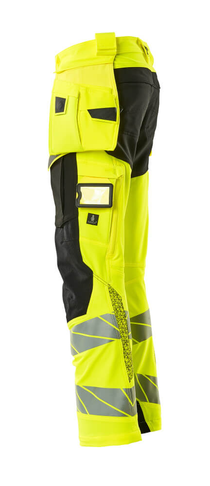 MASCOT® ACCELERATE SAFE Hose mit Hängetaschen  Gr. 76/C46, hi-vis gelb/schwarz - direkt bei HUG Technik ✓