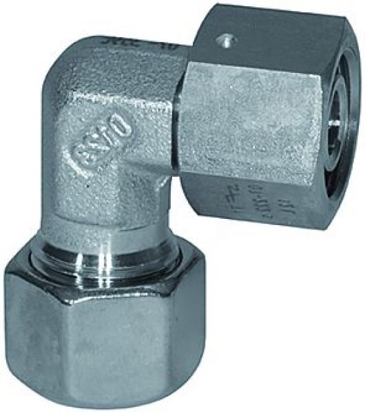 Winkel-Verschraubung einstellbar, Dichtkegel, M12x1,5 IG, Rohr-Außen-ø 6 mm, Edelstahl - direkt bei HUG Technik ✓