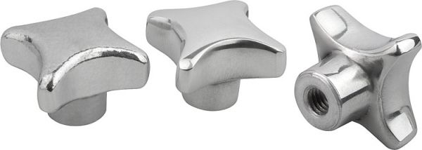 Kreuzgriff gleitgeschliffen M08 D1=40, Form: E Aluminium - K0145.504008 - direkt von HUG Technik ✓