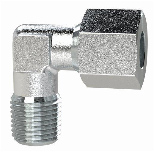 Winkel-Einschraubverschraubung, M10x1,0 AG, Rohr-Außen-ø 6 mm, Stahl verzinkt - bekommst Du bei HUG Technik ♡