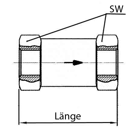 Rückschlagventil, Durchgangsform, Messing, G 1/4 IG, 0,2 - 0,4 bar - bekommst Du bei ★ HUG Technik ✓