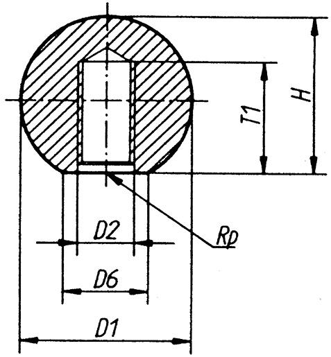 Kugelknopf glatte Ausführung M06 D1=16, Form: C Duroplast - K0159.11606 - erhältlich bei ✭ HUG Technik ✓