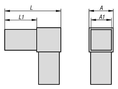 Steckverbinder rechter Winkel Polyamid, Komp:Stahl - K0616.1201512 - bekommst Du bei ★ HUG Technik ✓