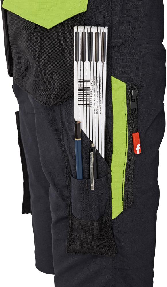 FORTIS Kids-Bermuda Performance, schwarz-lime 🖤 bei HUG Technik ✓