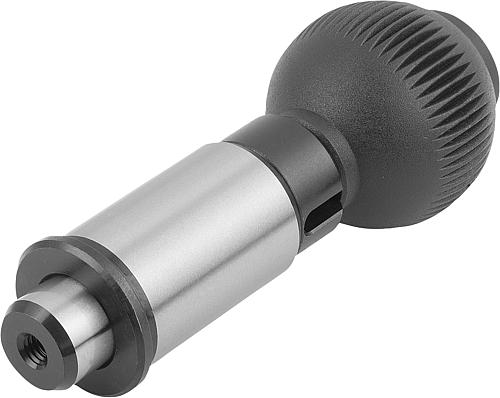 Produktbild Präzisions-Arretierbolzen gehärtet, Form: A Stahl, zylindrisch, Komp: Thermoplast, D3=16, D=10 - K0361.010 - direkt von HUG Technik ✓