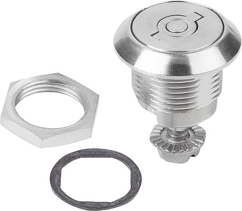 Sicherheits-Drehriegel mit Doppelbart, Edelstahl 1,4401 - K1350 - bei HUG Technik ♡