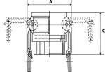 Kamlok-Schnellkupplungsdose mit IG, Typ D, G 1 1/2, Aluminium - erhältlich bei ✭ HUG Technik ✓