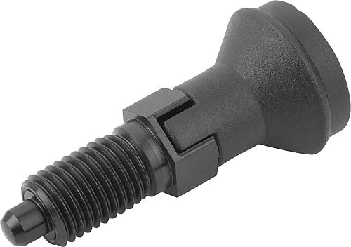 Arretierbolzen Gr. 1 M10X1, Form: C Stahl, gehärtet, Komp: Thermoplast - K0339.3105 - kommt direkt von HUG Technik 😊