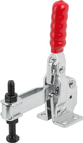 Schnellspanner, Fuß waagrecht, Standard, F2=2400, verstellbare Andruckspindel M08x63, Stahl verzinkt - K1255.002400 - erhältlich bei ♡ HUG Technik ✓