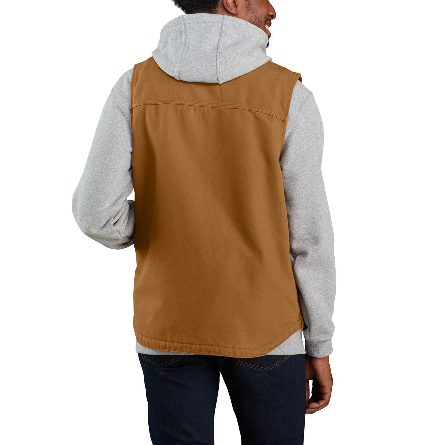 carhartt® Herren Weste WASHED DUCK LINED MOCK NECK VEST carhartt® brown Ansicht 4  - jetzt neu bei HUG Technik ♡