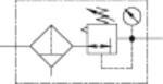 Filterregler »FUTURA-mini«, Metallbehälter, Kompaktmanometer, HA, G 1/4, 0,1-4 - bekommst Du bei ★ HUG Technik ✓