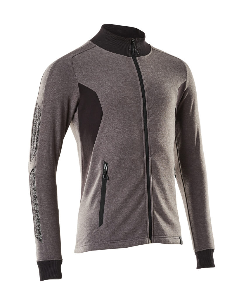 MASCOT® ACCELERATE Sweatshirt mit Reißverschluss  Gr. 2XL/ONE, dunkelanthrazit/schwarz - direkt von HUG Technik ✓