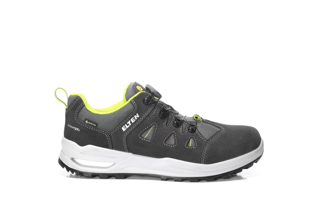 ELTEN® Berufshalbschuh RILEY XXF BOA® GTX grey-lime Low ESD O2 WR CI - rechts