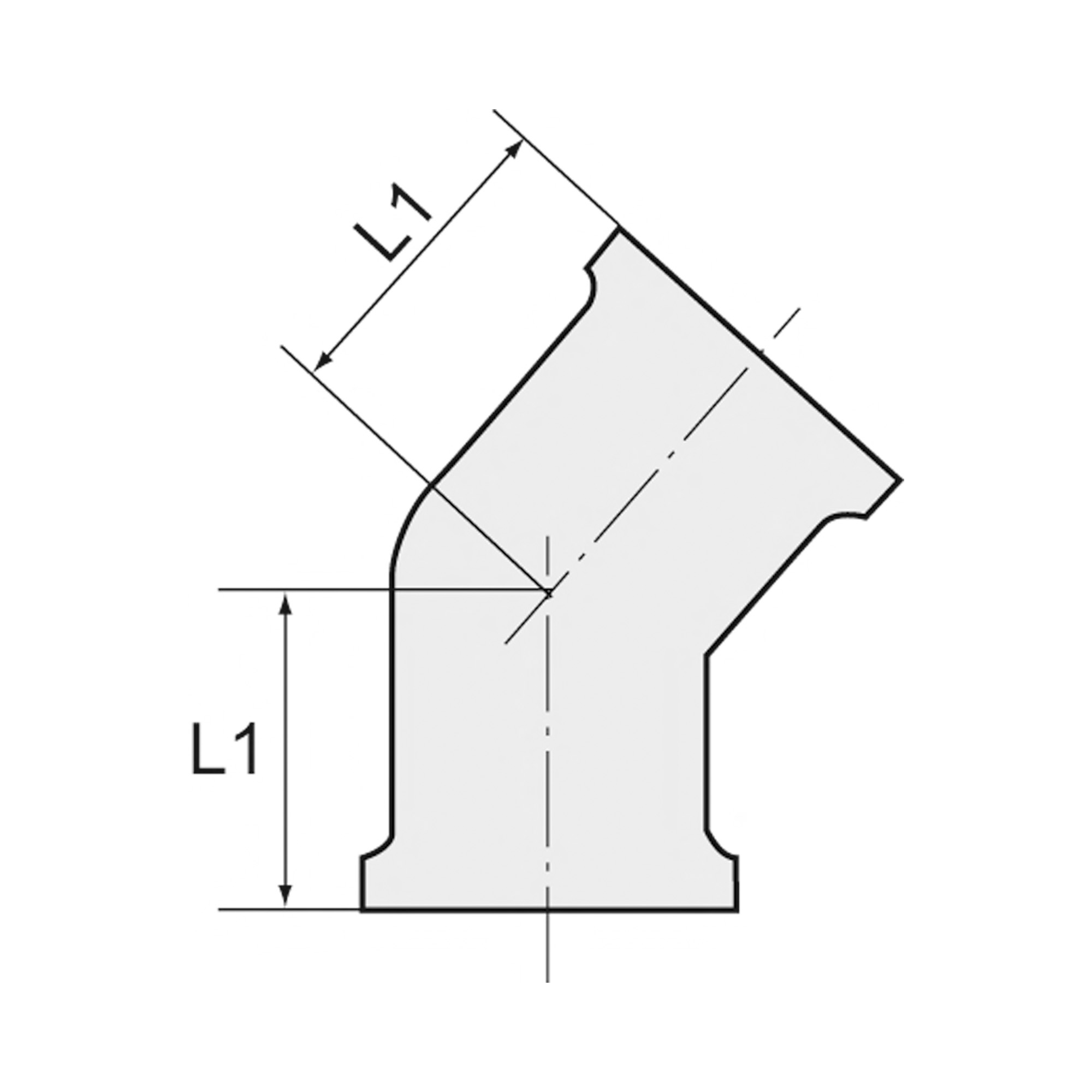 Winkelstück 45°, innen/innen, Messing blank 🖤 bei HUG Technik ✓