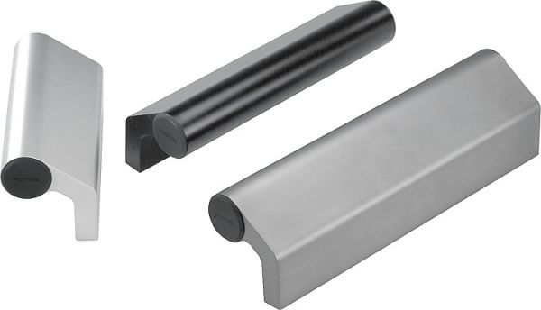 Profilgriff, Form: A Aluminium, natur eloxiert, Komp: Thermoplast - K0130.1501 - bei HUG Technik ☆