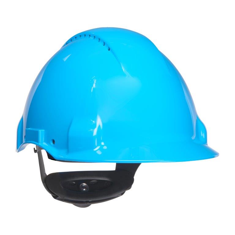 3M™ G3000 Schutzhelm Uvicator, G30NUB blau, belüftet, mit Schweissband - bei HUG Technik ✭