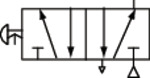5/2-Wegeventil, manuell, Pilztaster, monostabil, G 1/8, Symbol 14 - bei HUG Technik ✭