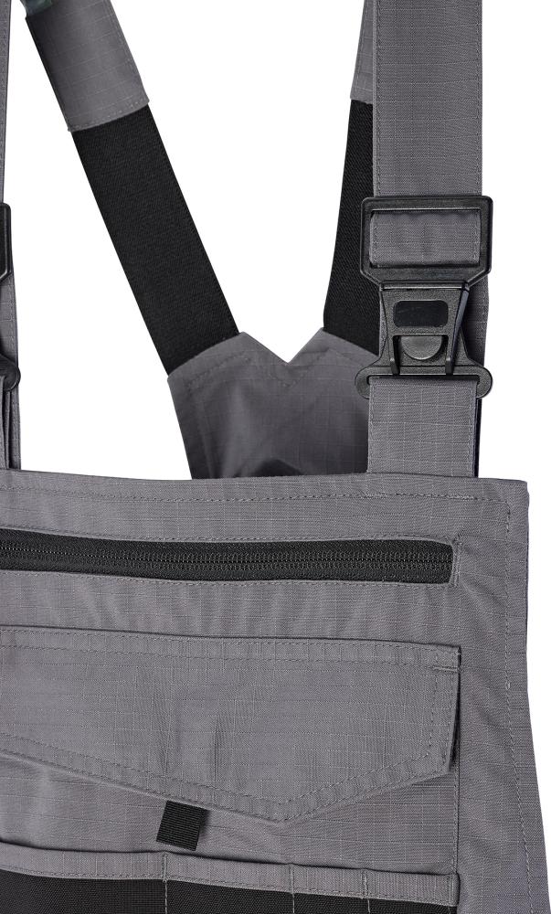 FORTIS Herren-Latzhose Performance, grau-schwarz - erhältlich bei ♡ HUG Technik ✓