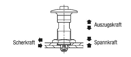 Sperrbolzen, D=6,5, T1=3, Edelstahl blank, Komp: Edelstahl blank - K1565.173 - bei HUG Technik ✭