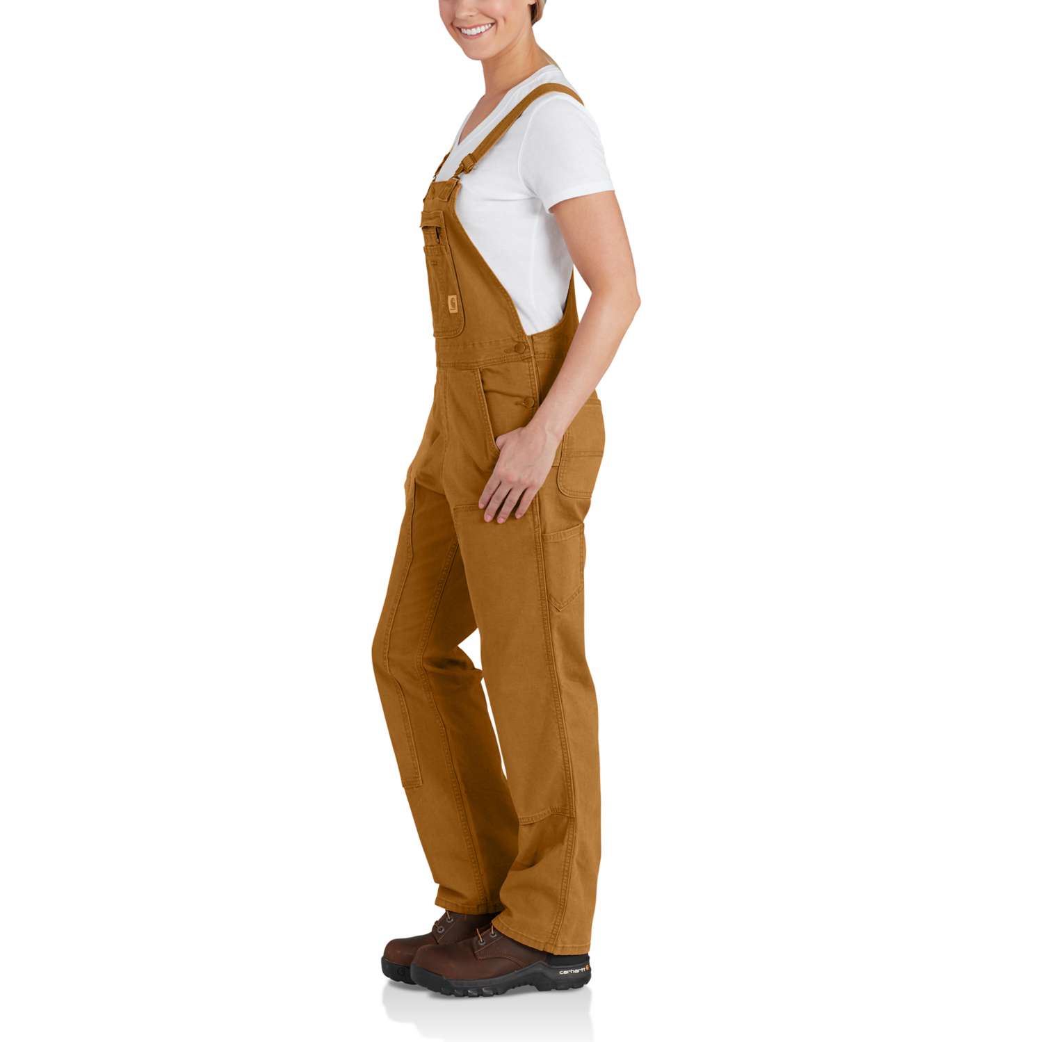 carhartt® Damen-Latzhose CRAWFORD BIB Latzhose carhartt® brown Flach  - erhältlich bei ☆ HUG Technik ✓