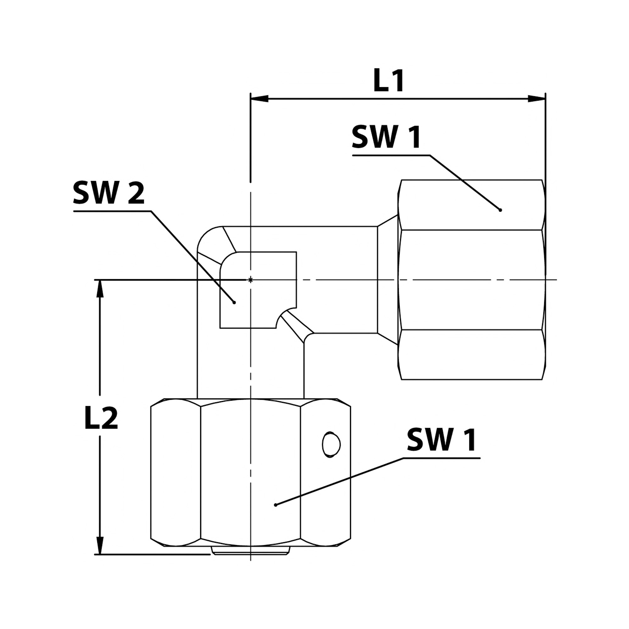 Einst. Winkel-Anschlussverschraubung, Rohr-Außen-Ø25, Stahl verzinkt - erhältlich bei ✭ HUG Technik ✓