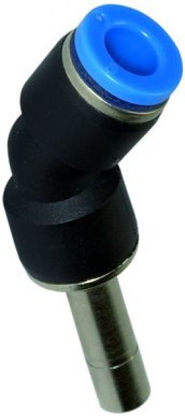 Steckverbindung 45°, Stecknippel 10 mm Schlauch-ø 10 mm, »Blaue Serie« - bei HUG Technik ✓