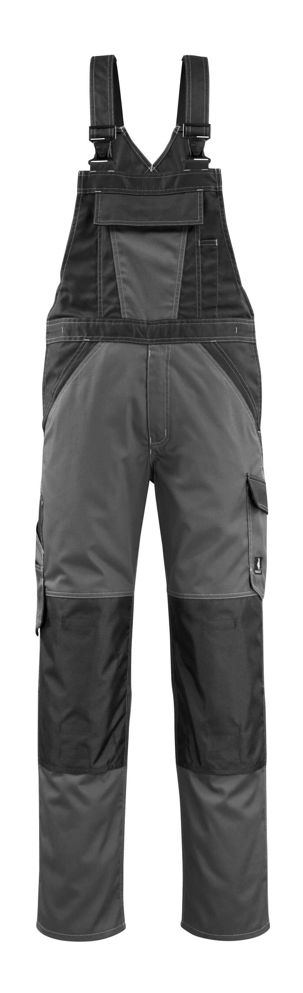 MASCOT® LIGHT Latzhose mit Knietaschen »Leeton« Gr. 76/C46, dunkelanthrazit/schwarz - kommt direkt von HUG Technik 😊