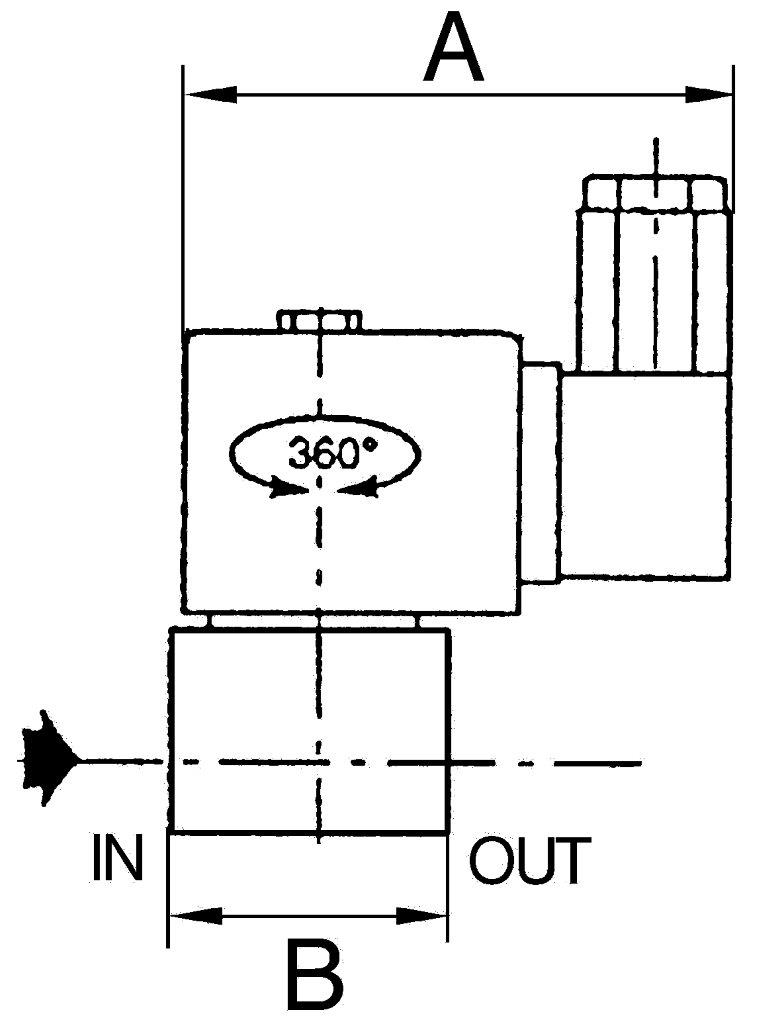 3/2-Wege-Magnetventil Messing, NC, direktgesteuert 230 V, Rp 1/4, PN 0 - 6 bar, NW 3, - erhältlich bei ♡ HUG Technik ✓