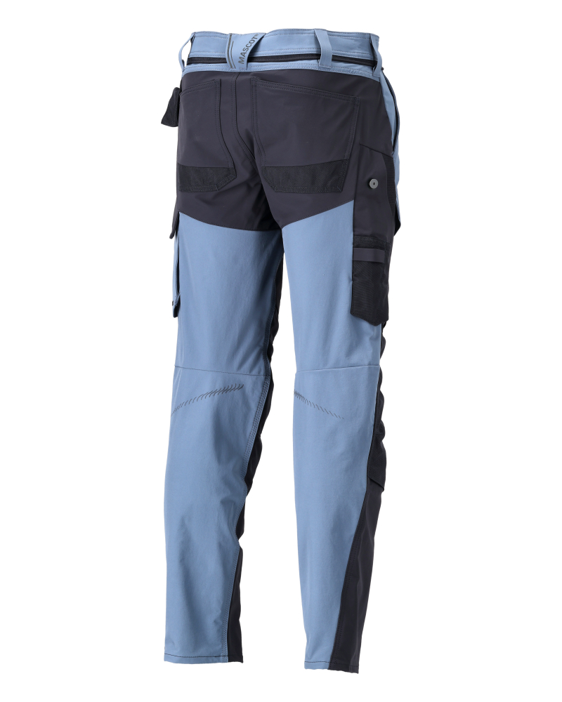 MASCOT® CUSTOMIZED Hose mit Knietaschen  Gr. 76/C44, steinblau/schwarzblau - erhältlich bei ✭ HUG Technik ✓