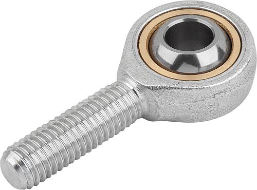 Gelenkkopf DIN ISO 12240-1 mit Gleitlagerung M05X19, A=33 Rechtsgewinde, Autom.Stahl verzinkt - K2079.05