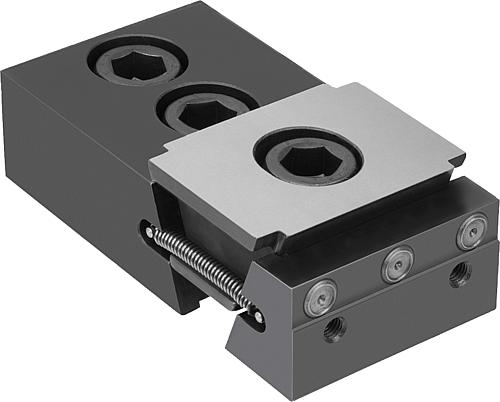 Keilspanner mit Festbacke, Einseitig Form:E mit Pins, B=50, M12, Einsatzstahl gehärtet und phosphatiert - K1745.0500512