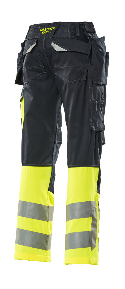 MASCOT® SAFE SUPREME Hose mit Hängetaschen  Gr. 76/C46, schwarzblau/hi-vis gelb - erhältlich bei ♡ HUG Technik ✓