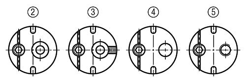 Aufnahme exzentrisch D=10 H=9,8 Edelstahl, mit Zentrierbohrung, SW=2 - K1292.101 - bei HUG Technik ✓