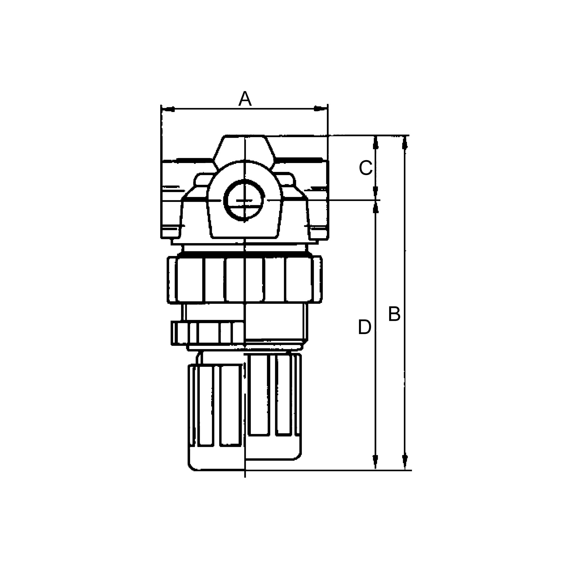 Druckregler »Standard-mini«, Schalttafelmutter, G 1/4, 0,2-6 bar - erhältlich bei ✌ HUG Technik ✓
