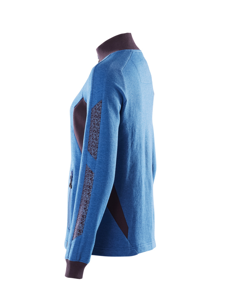 MASCOT® ACCELERATE Sweatshirt mit Reißverschluss  Gr. 2XL/ONE, azurblau/schwarzblau - erhältlich bei ♡ HUG Technik ✓
