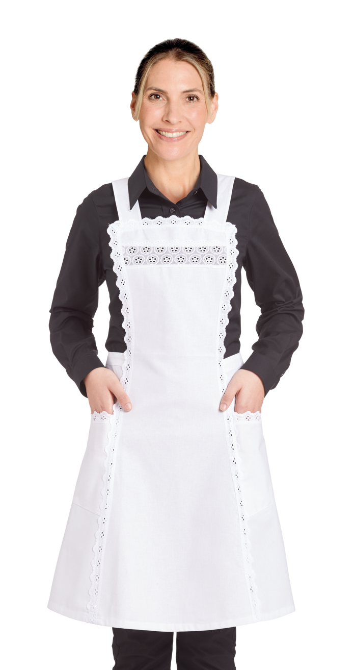 LEIBER Damen-Latzschürze weiß, Gr. 34 - gibt’s bei HUG Technik ✓