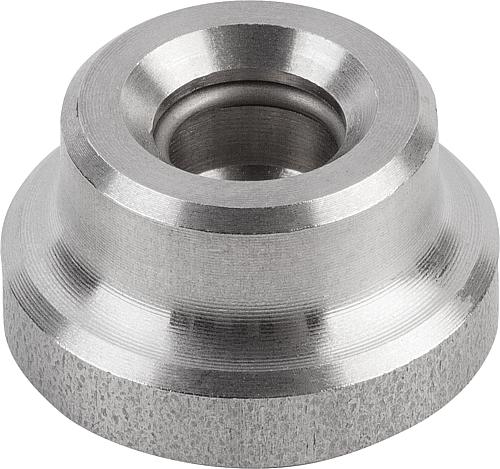 Produktbild Druckstück DIN6311, Form: S Edelstahl, Komp: Edelstahl, D1=12 - K0392.061 - bekommst Du bei ★ HUG Technik ✓