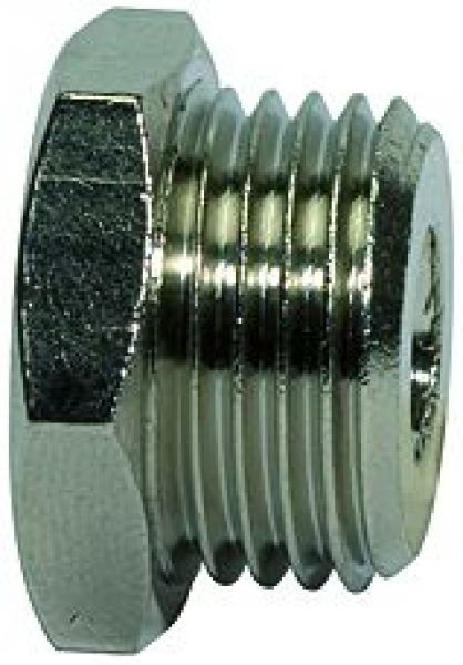 Reduziernippel »value line«, G 1/2 a., G 3/8 i., SW 24, Messing vernickelt - erhältlich bei ✌ HUG Technik ✓