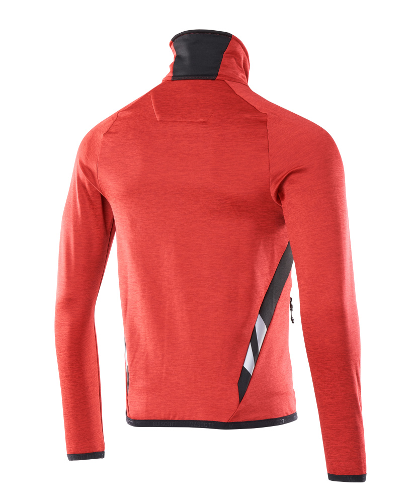 MASCOT® ACCELERATE Fleecepullover mit Reißverschluss  Gr. 2XL, verkehrsrot/schwarz - bei HUG Technik ☆