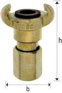 Lüdecke Innengewindestück drehbar NW 17 mm G 1/2 - gibt’s bei ☆ HUG Technik ✓