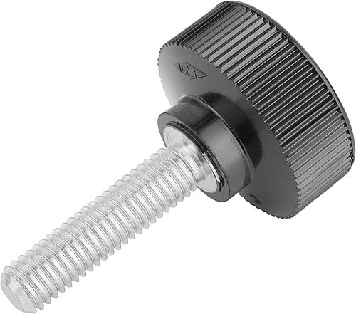 Rändelschraube M04X15 Kunststoff, Komp:Stahl - K0141.04X15 - bei HUG Technik ♡
