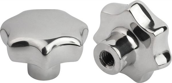 Sterngriff poliert M06 D1=32, Form: E Edelstahl - K0150.532062 - kommt direkt von HUG Technik 😊
